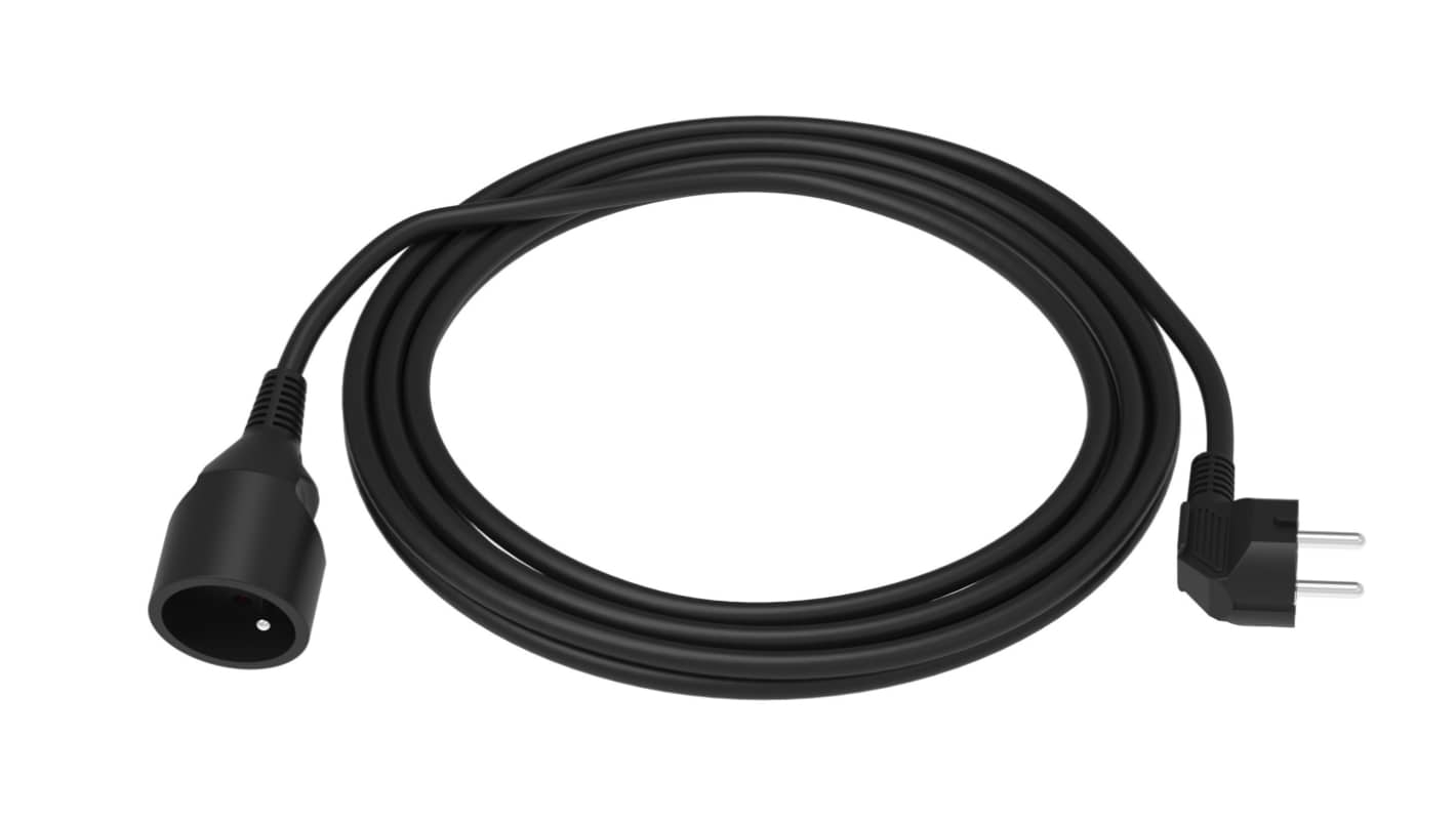 RS PRO 5m 1 Socket Type E - French Extension Lead, 230V, IP20