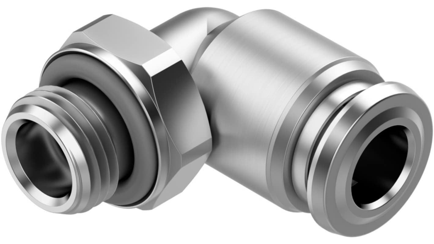 Festo NPQR Series Push-in Fitting, G 1/8 Male to For tubing outside diameter 6 mm, Threaded-to-Tube Connection Style,