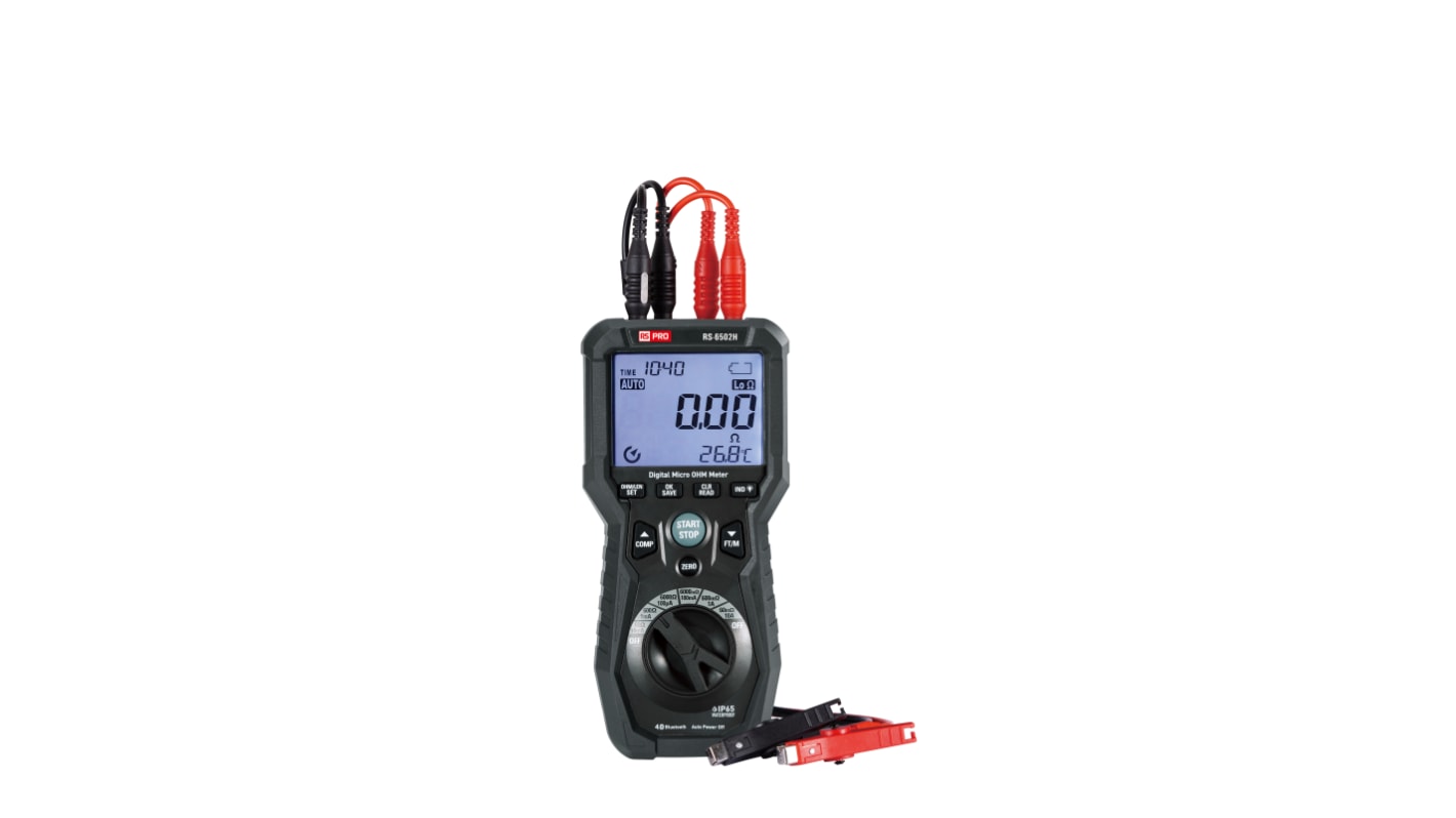 Ohmmetro RS PRO RS-6202H a 4 fili, 6000 Ω max