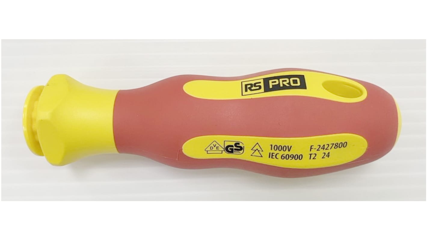 RS PRO Insulated Screwdriver, VDE/1000V, 115 mm Overall
