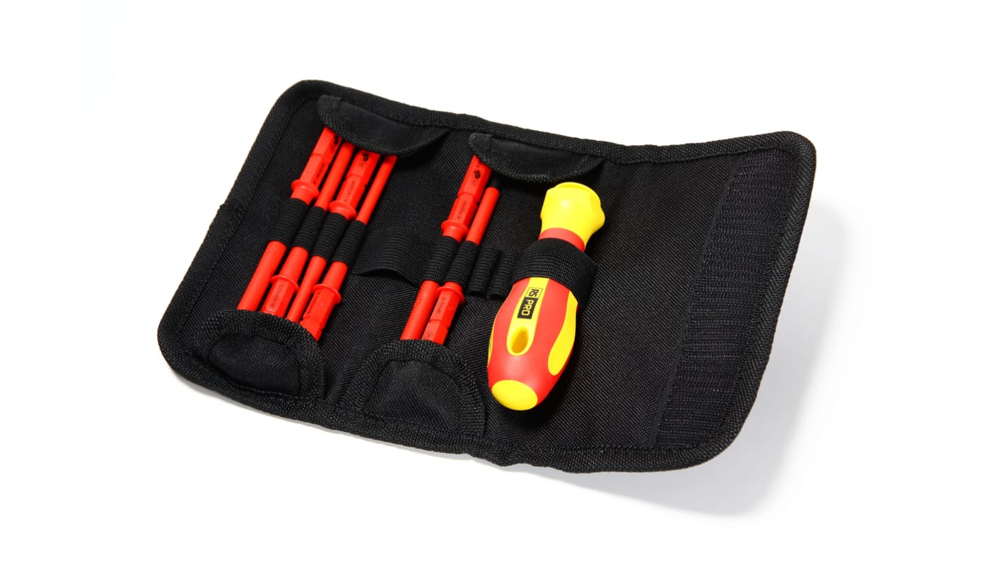 RS PRO Phillips, Slotted Interchangeable Insulated Screwdriver Set, 7-Piece