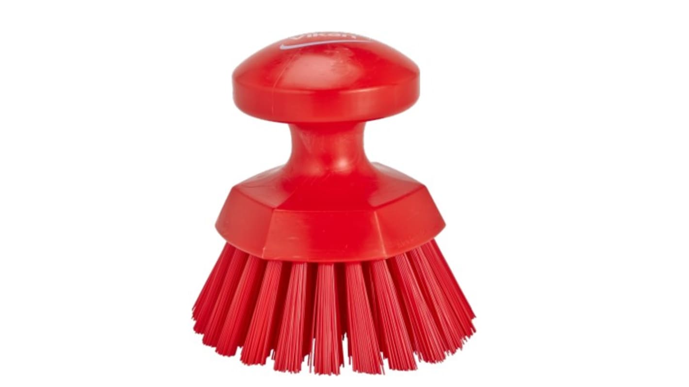 Spazzola a mano Duro Rosso Vikan, con setole in Poliestere, Polipropilene, Acciaio inossidabile di 110mm, per Industria