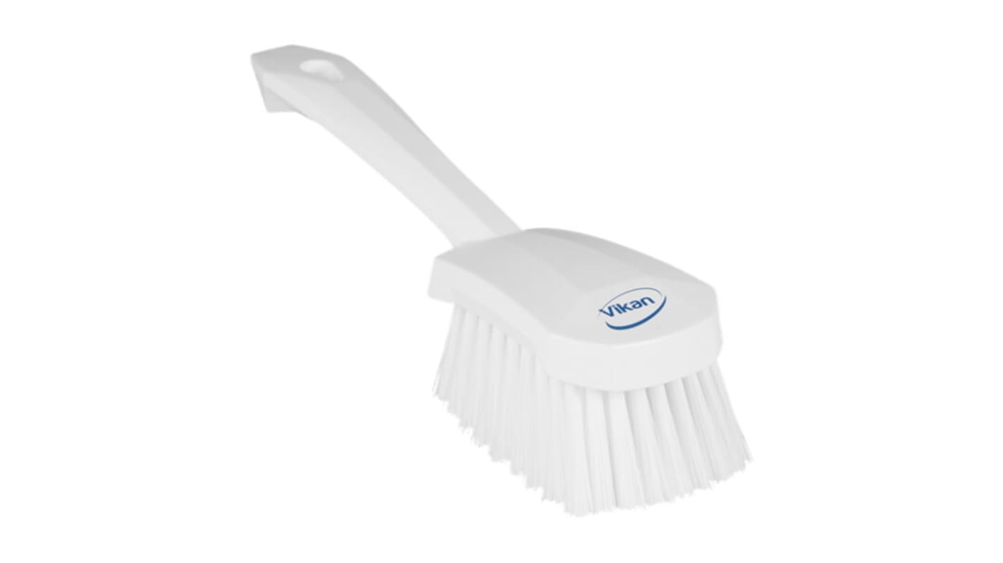 Vikan White Hand Brush for General Cleaning, Glass