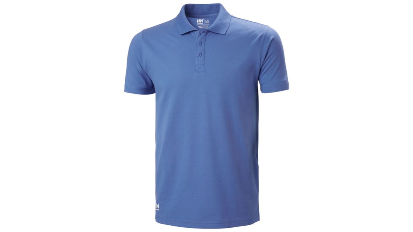 Helly Hansen Classic Blue 100% Cotton Polo Shirt, UK- S, EUR- S