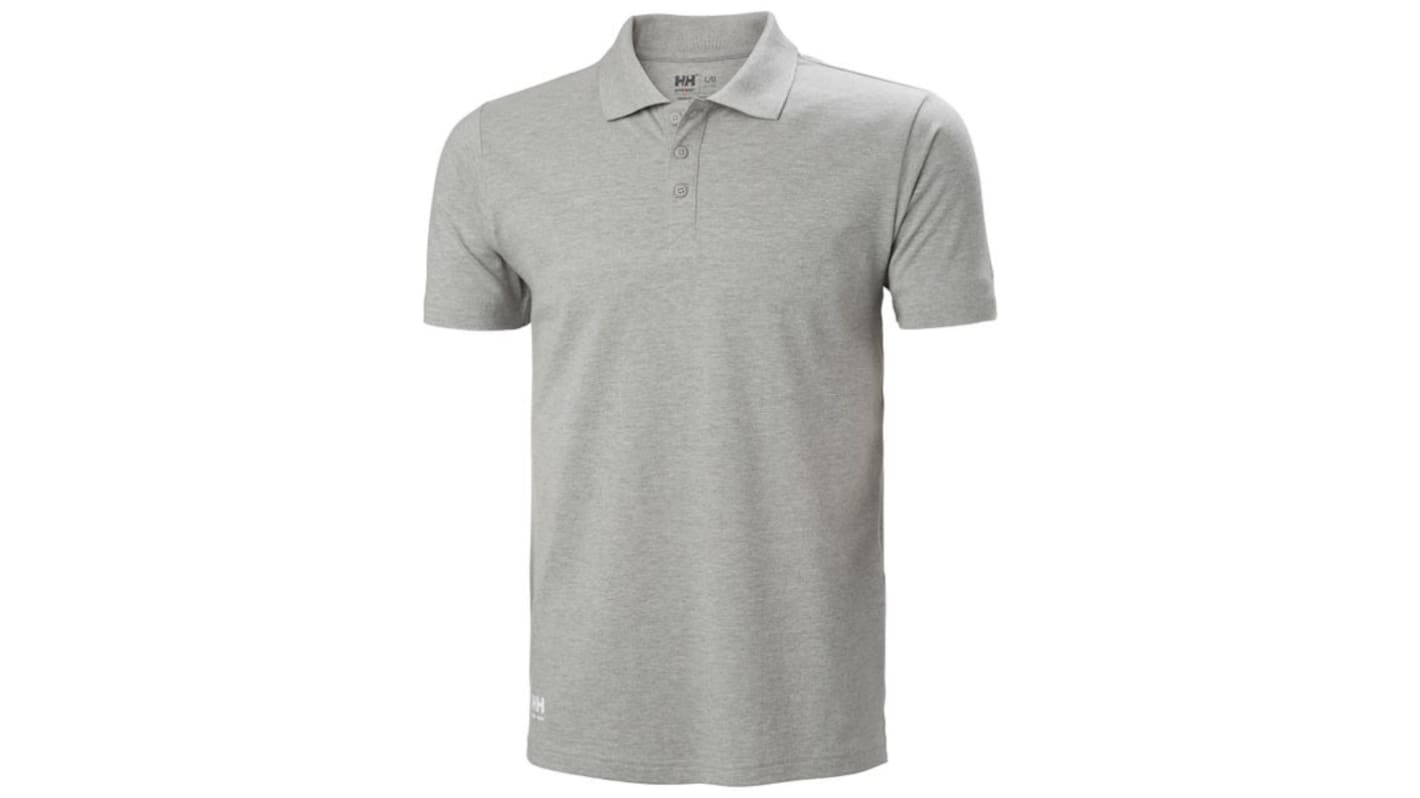 Helly Hansen Classic Grey 100% Cotton Polo Shirt, UK- 3XL, EUR- 3XL