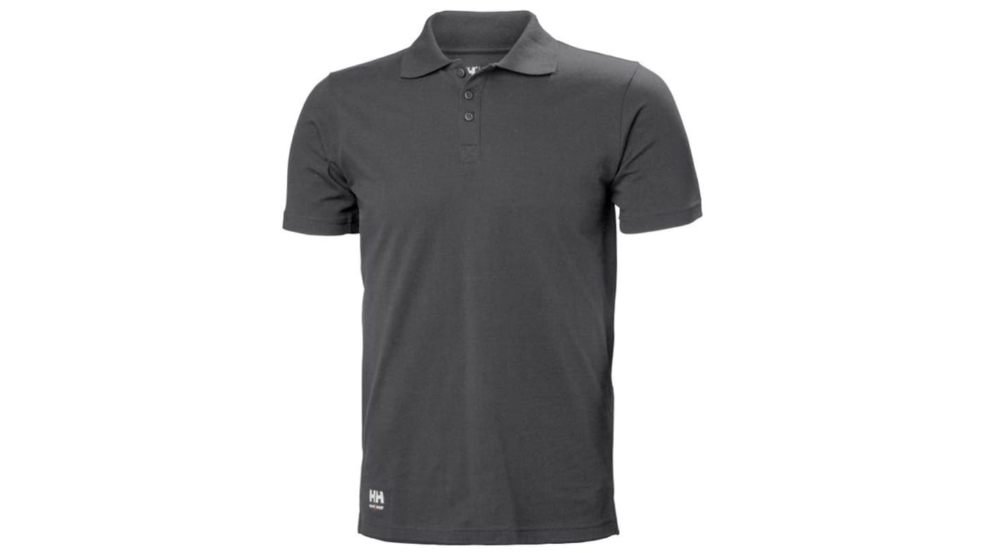Helly Hansen Classic Dark Grey 100% Cotton Polo Shirt, UK- S, EUR- S