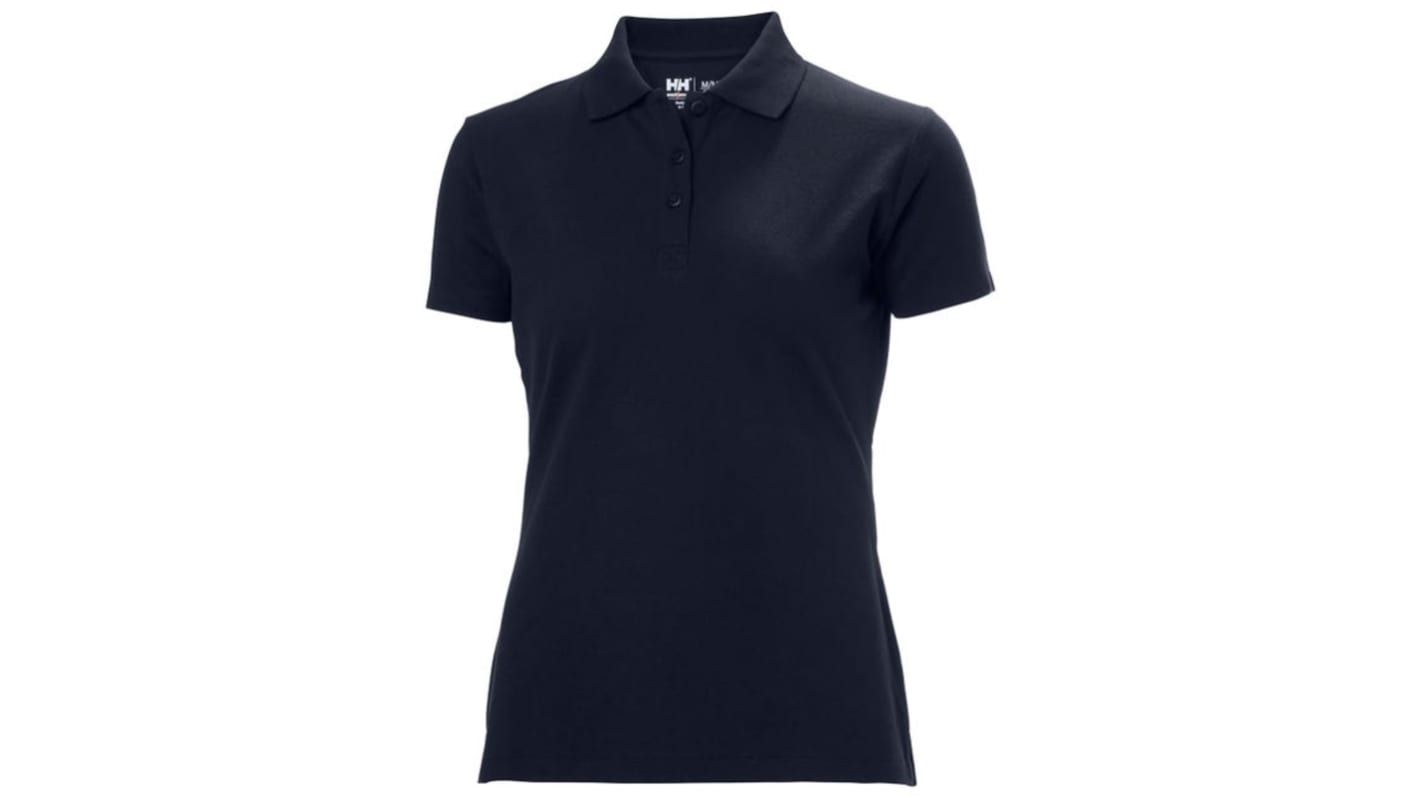Helly Hansen Classic Navy 100% Cotton Polo Shirt, UK- M, EUR- M