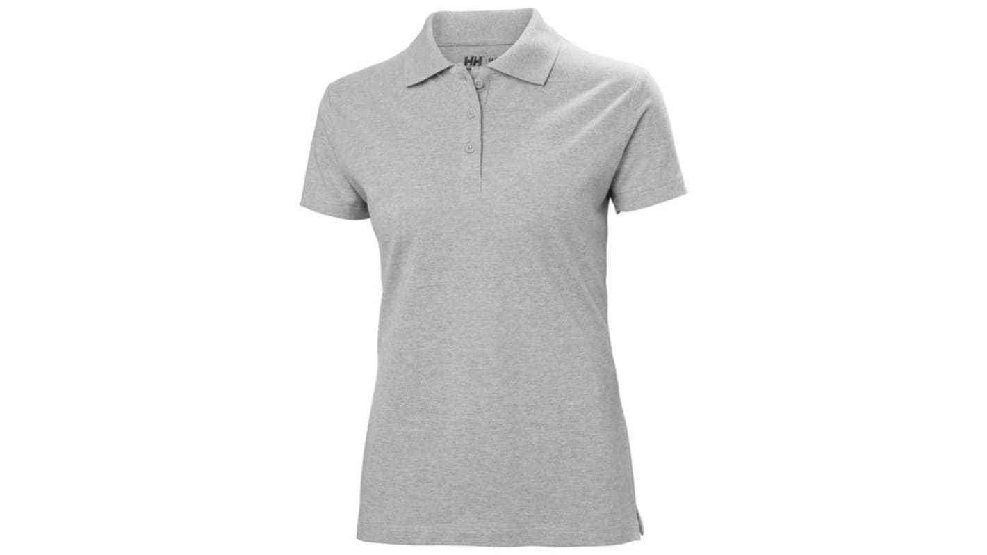 Helly Hansen Classic Grey 100% Cotton Polo Shirt, UK- M, EUR- M