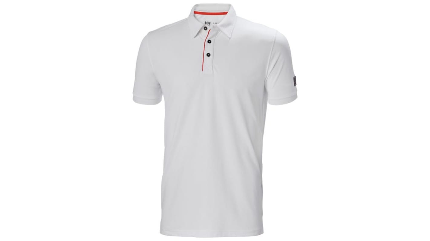Helly Hansen Kensington Tech White Polyamide Polo Shirt, UK- L, EUR- L