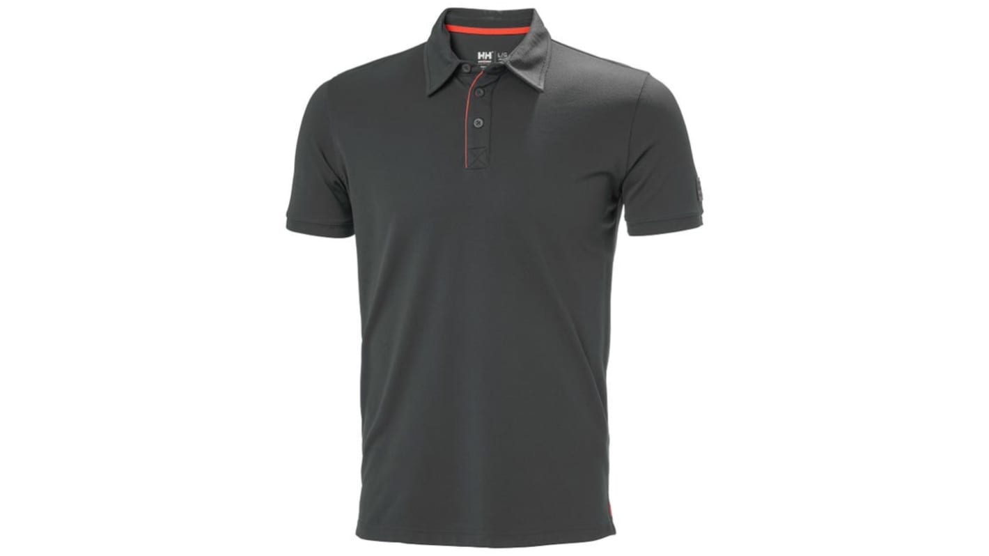 Helly Hansen Kensington Tech Black Polyamide Polo Shirt, UK- L, EUR- L