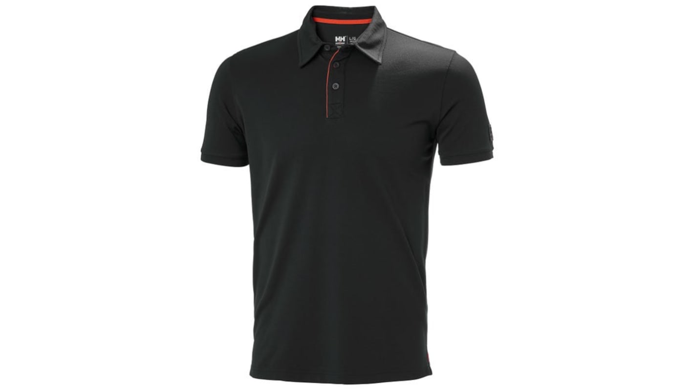 Helly Hansen Kensington Tech Black Polyamide Polo Shirt, UK- 4XL, EUR- 4XL