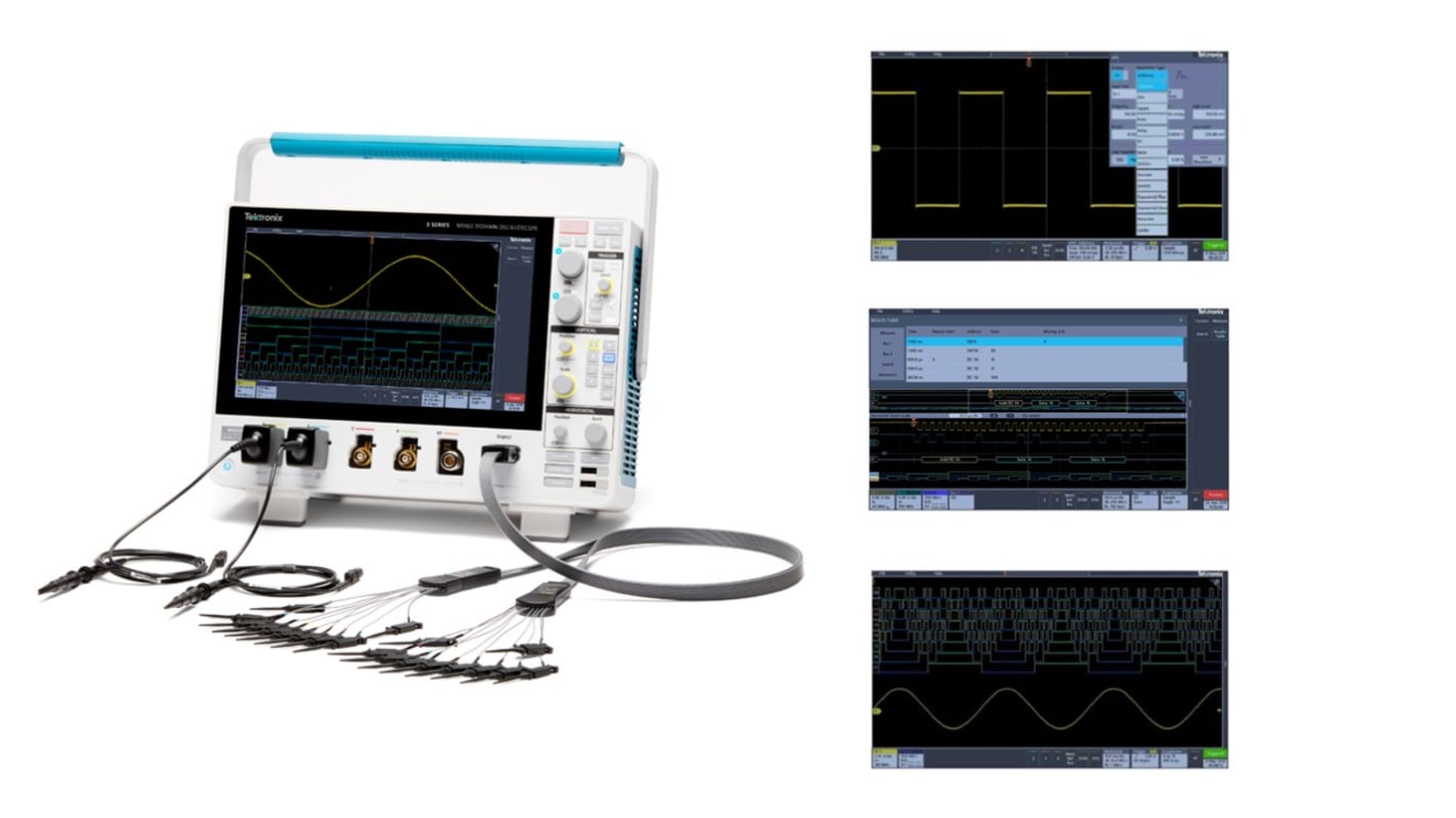 Tektronix MDO34 3-BW-200 +3-AFG +3-BND +3-MSO Fully Loaded MDO34 Series, 200MHz Bench Mixed Domain Oscilloscope, 4