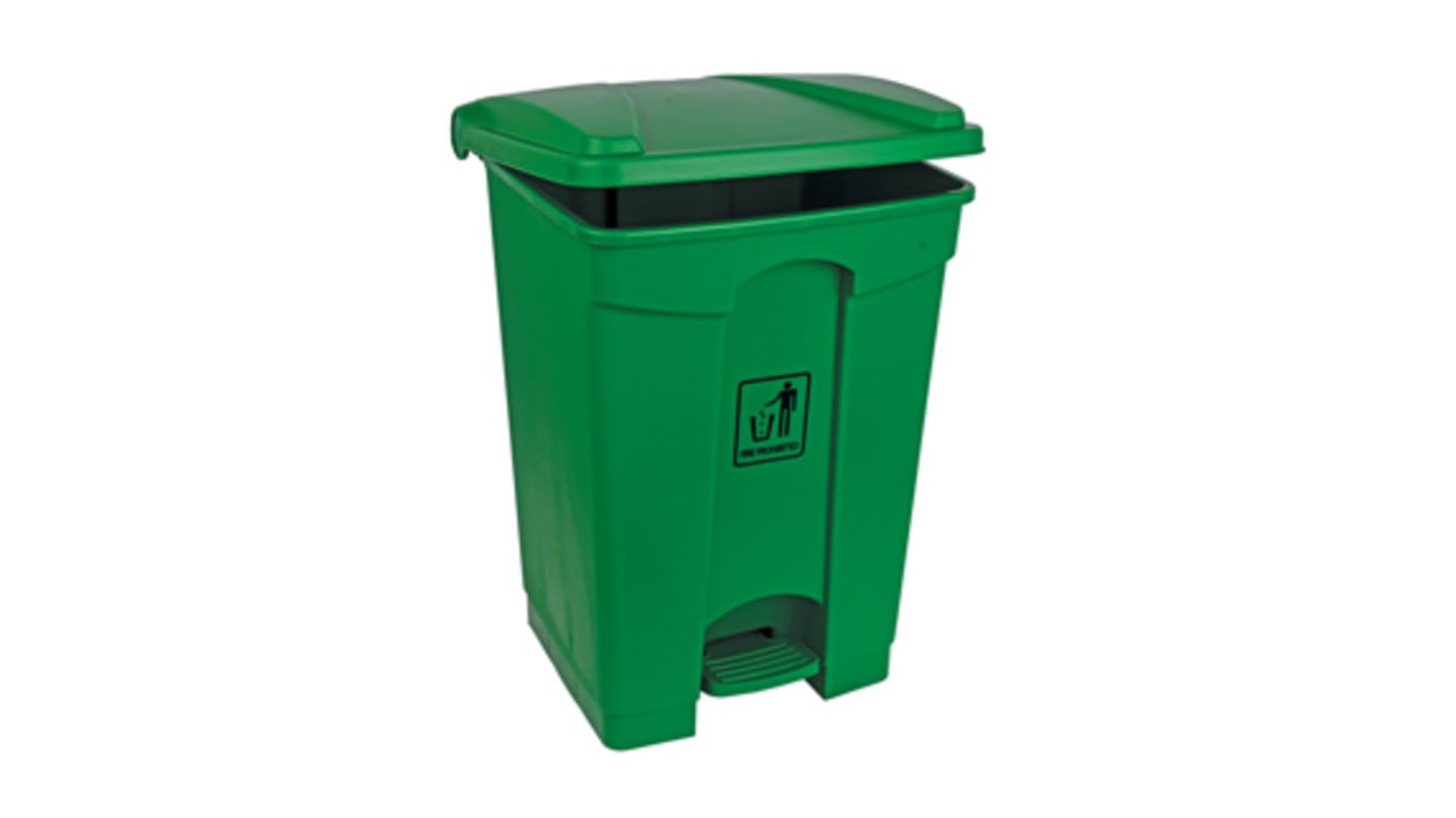 Robert Scott 45L Polypropylene Pedal Bin 45L Green Pedal Polypropylene Waste Bin