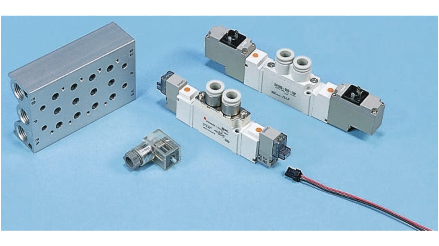 SMC SS5Y series 4 station G 1/4 Manifold