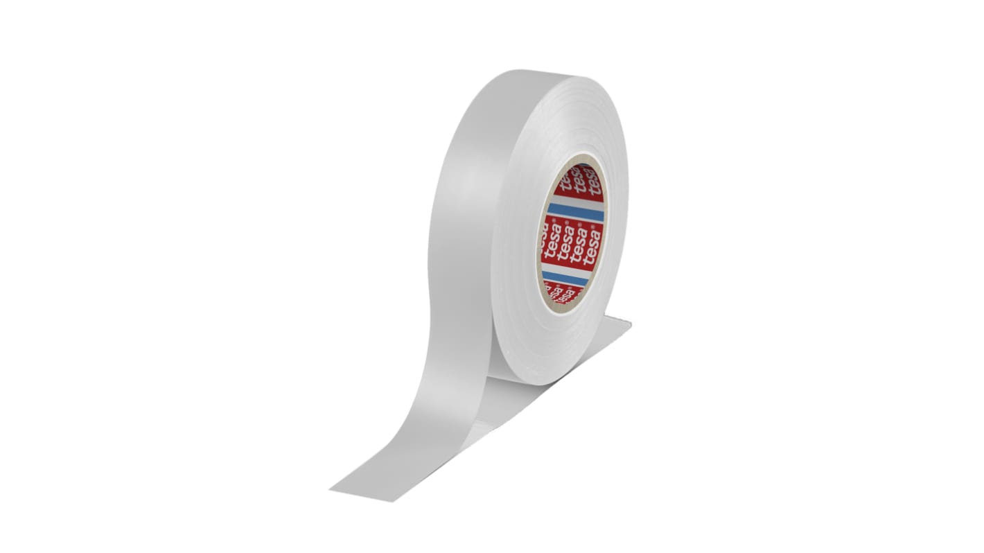 Tesa 4163 White Soft PVC Electrical Insulation Tape, 19mm x 33m