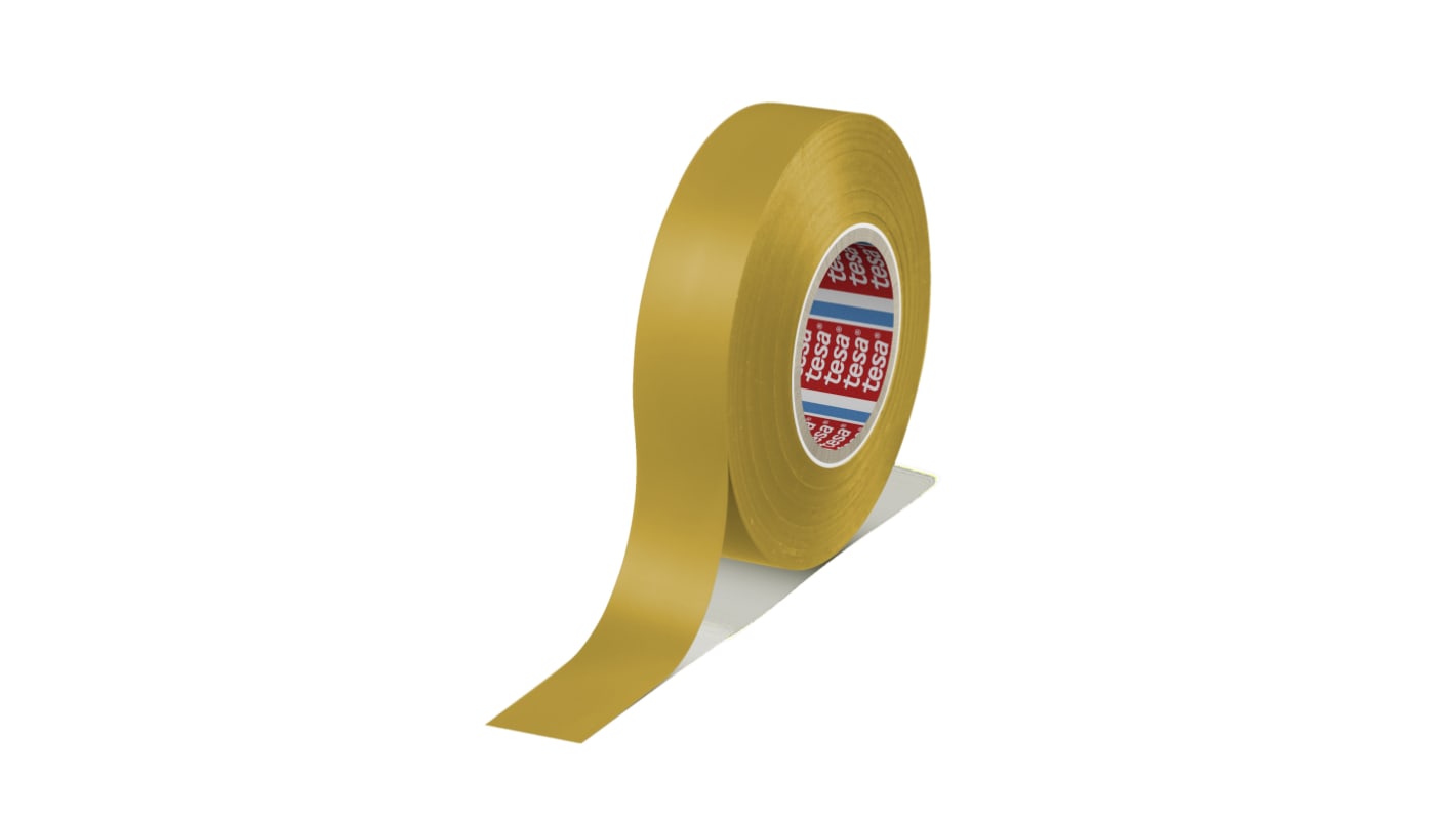 Tesa 4163 Yellow Soft PVC Electrical Insulation Tape, 19mm x 33m
