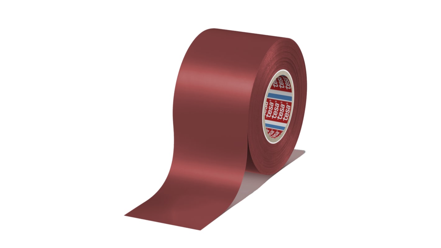 Tesa 4163 Red Soft PVC Electrical Insulation Tape, 50mm x 33m