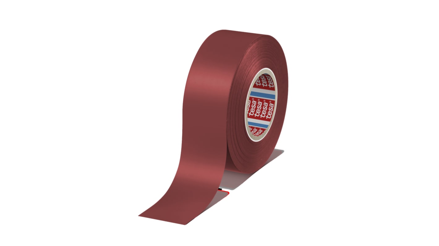 Tesa 4163 Red Soft PVC Electrical Insulation Tape, 30mm x 33m