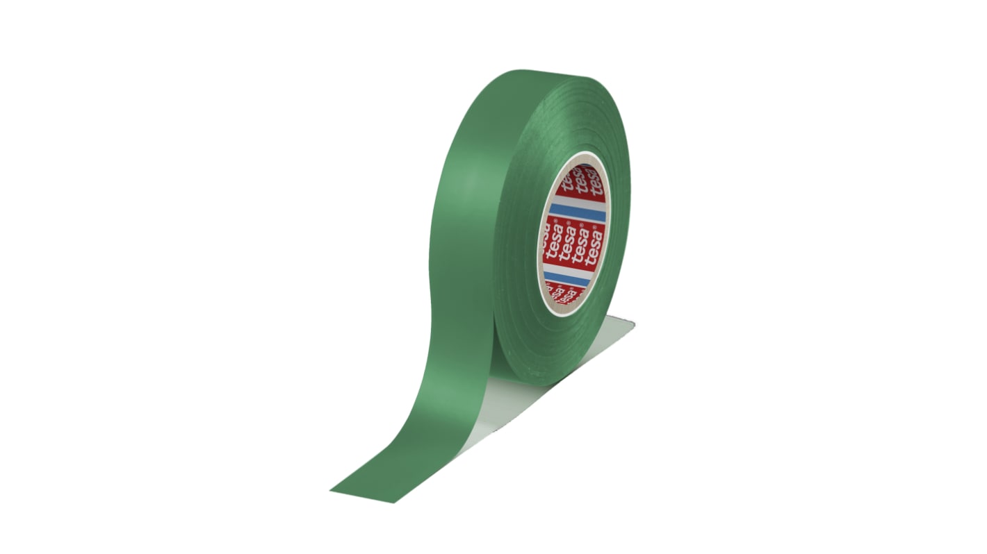Tesa 4163 Green Soft PVC Electrical Insulation Tape, 19mm x 33m