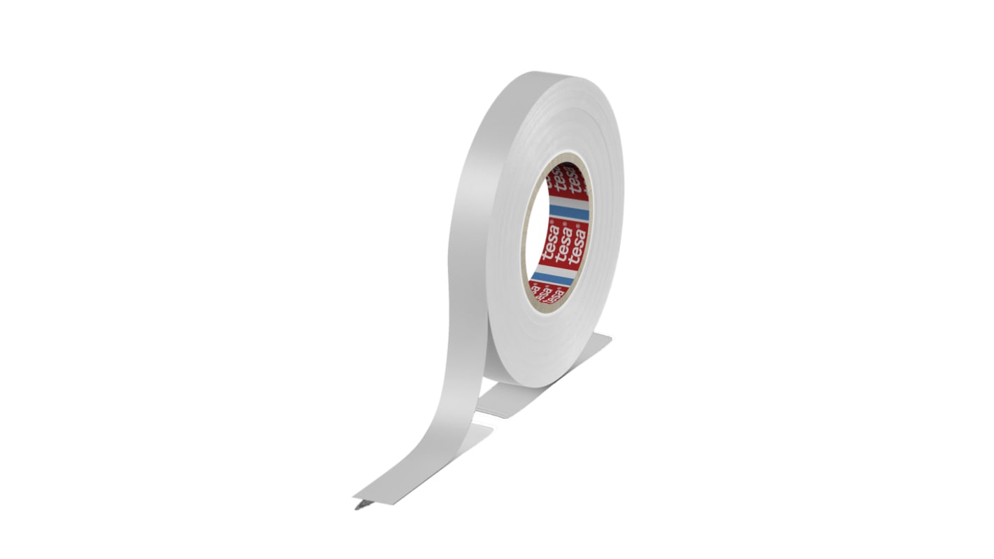 Tesa 4163 White Soft PVC Electrical Insulation Tape, 12mm x 33m