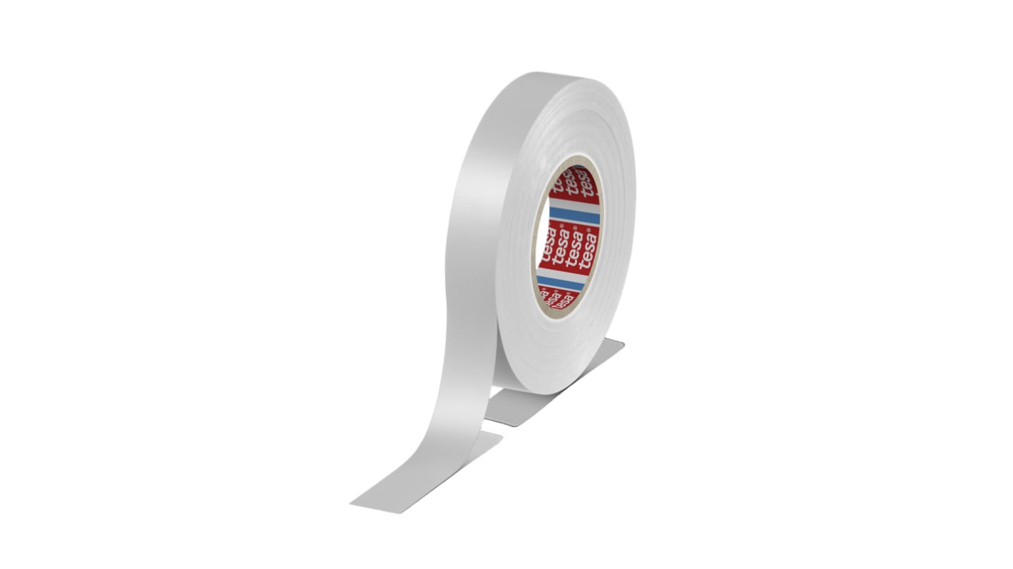 Tesa 4163 White Soft PVC Electrical Insulation Tape, 15mm x 33m