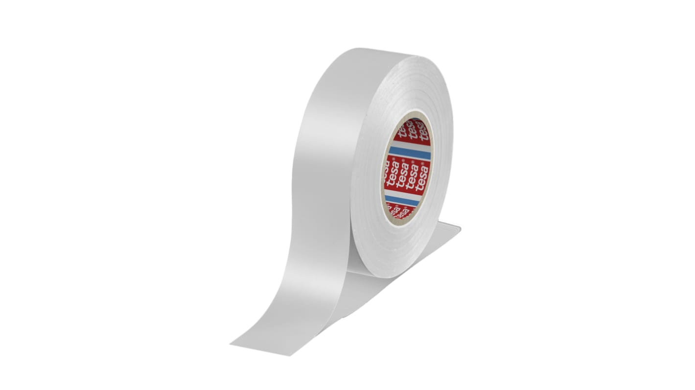 Tesa 4163 White Soft PVC Electrical Insulation Tape, 25mm x 33m