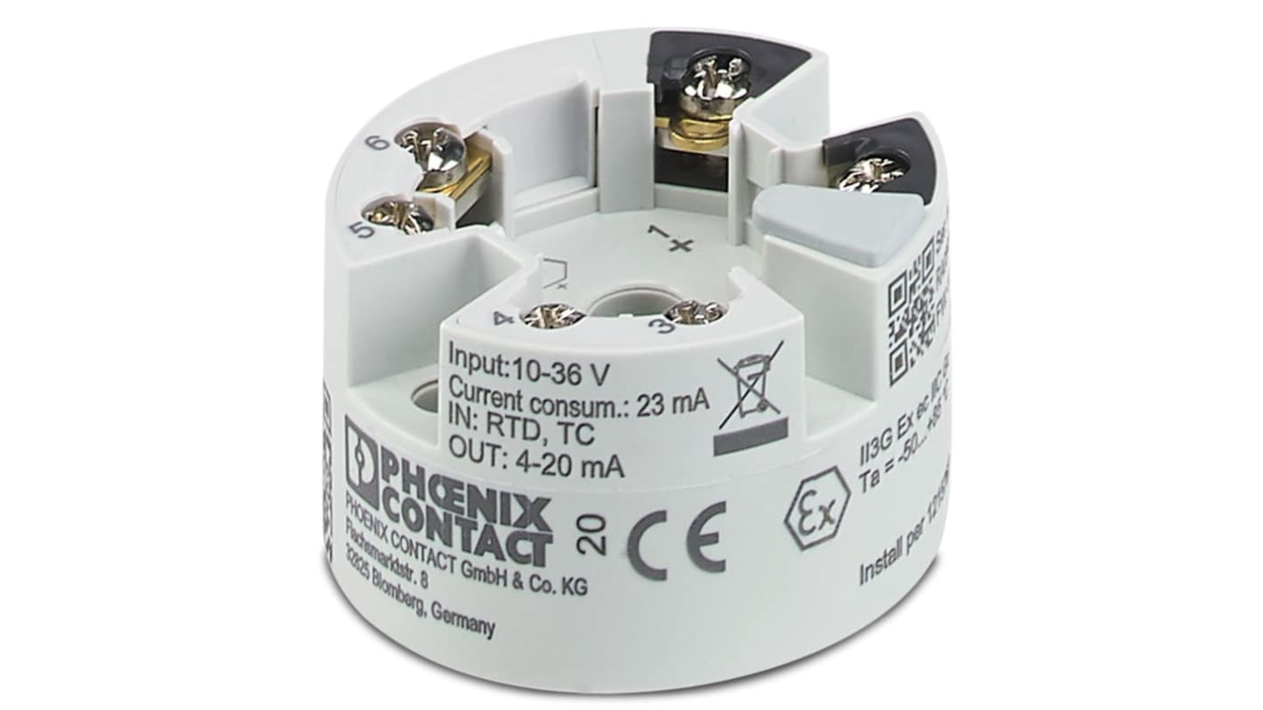 Phoenix Contact MCR Temperature Transmitter Temperature Input, 36 V dc