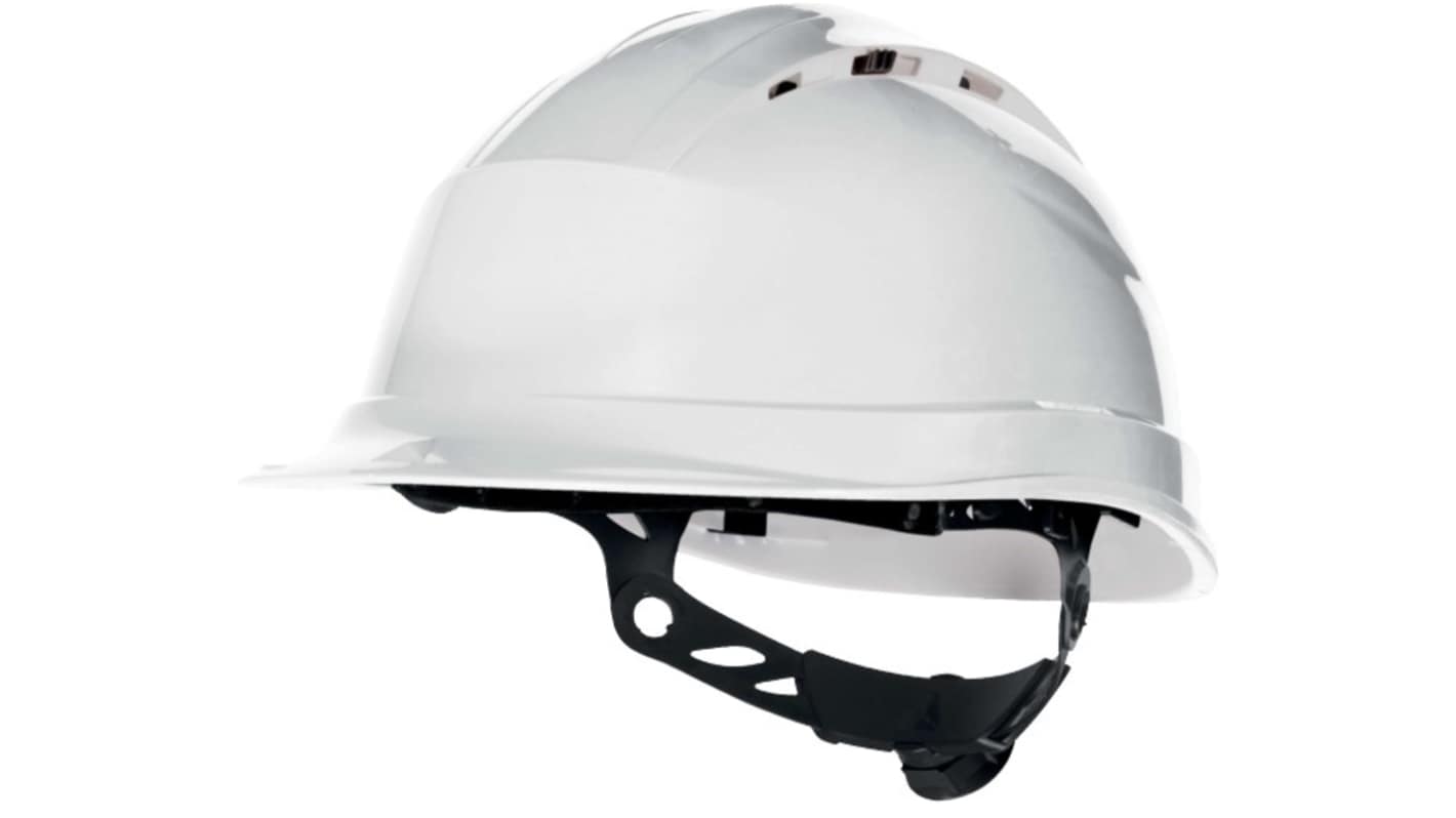 Delta Plus QUARTZ UP IV White Safety Helmet, Adjustable