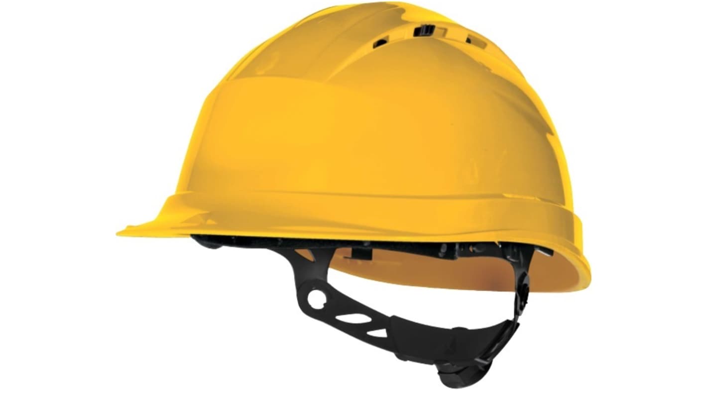 Delta Plus QUARTZ UP IV Yellow Safety Helmet, Adjustable