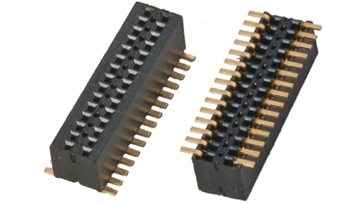 Samtec CLE Series Straight Surface Mount PCB Socket, 100-Contact, 2-Row, 0.8mm Pitch, Solder Termination