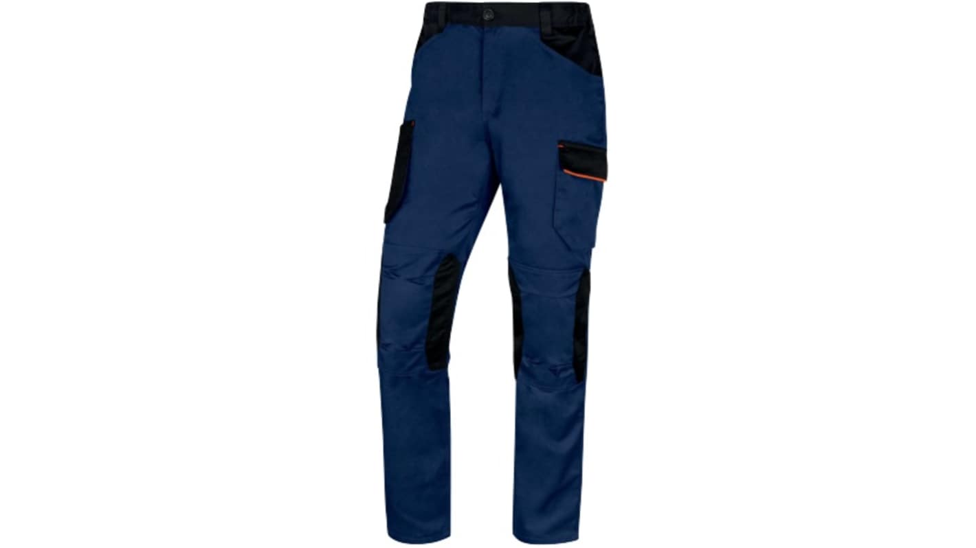 Delta Plus M2PA3STR Unisex Arbeitshose , Baumwolle, Elastan, Marineblau/Orange Haltbar, Leichte Ausführung, Größe 66.04