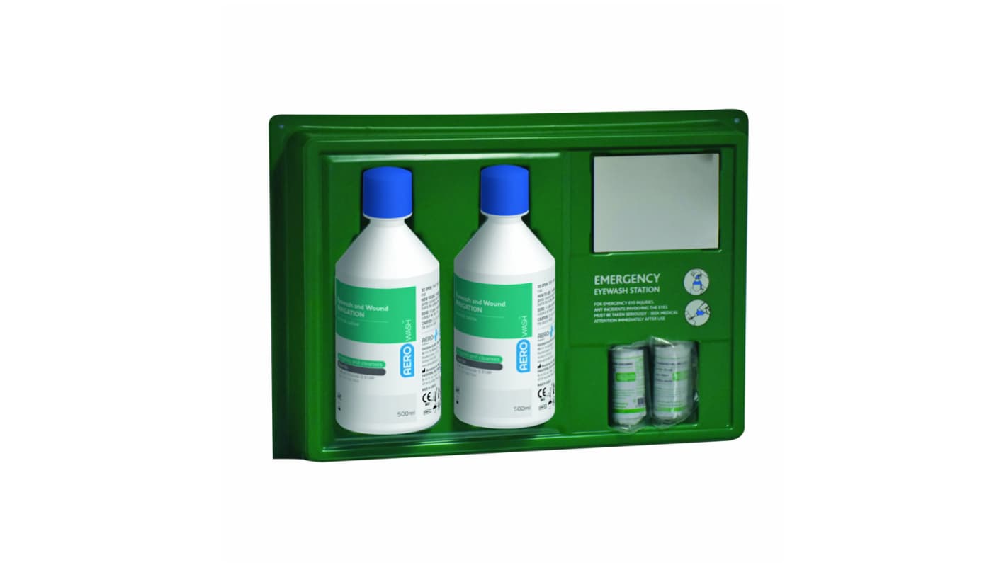 RS PRO Wall Mounted Eye Wash Station, 500 ml