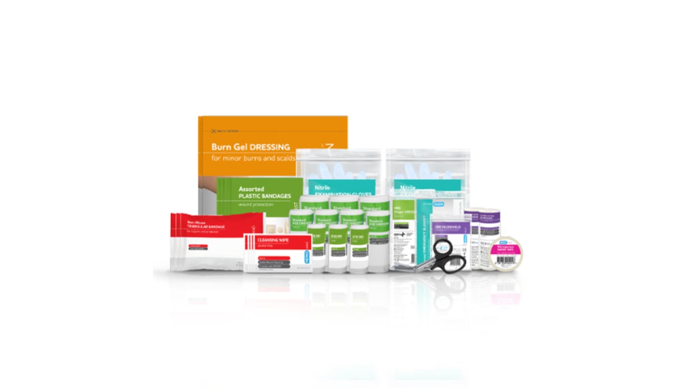 RS PRO First Aid Refill Kit Refill Pack, 59 Per Package