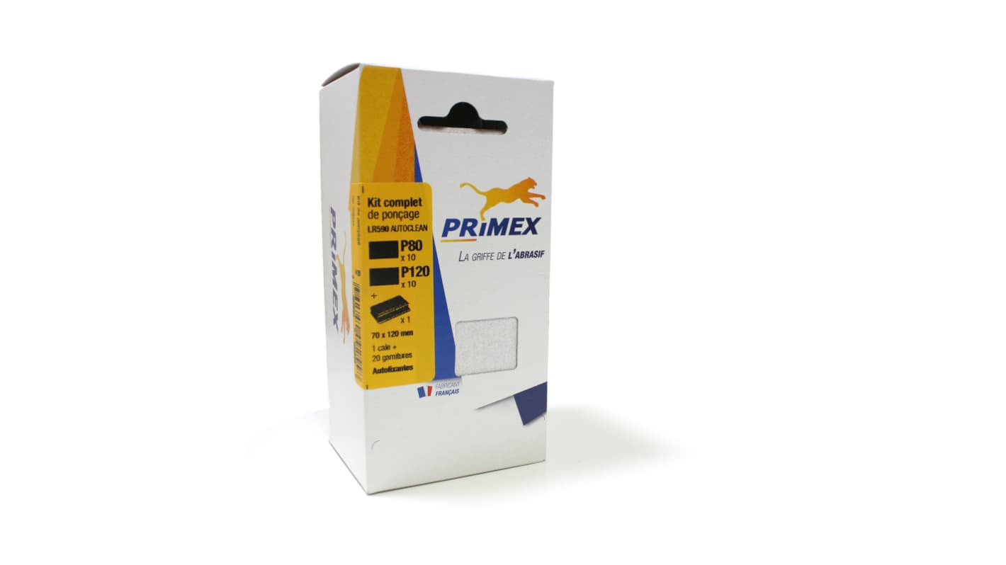PREMINES LR590 P80, P120 Grit Abrasive Sheets, 123mm x 72mm