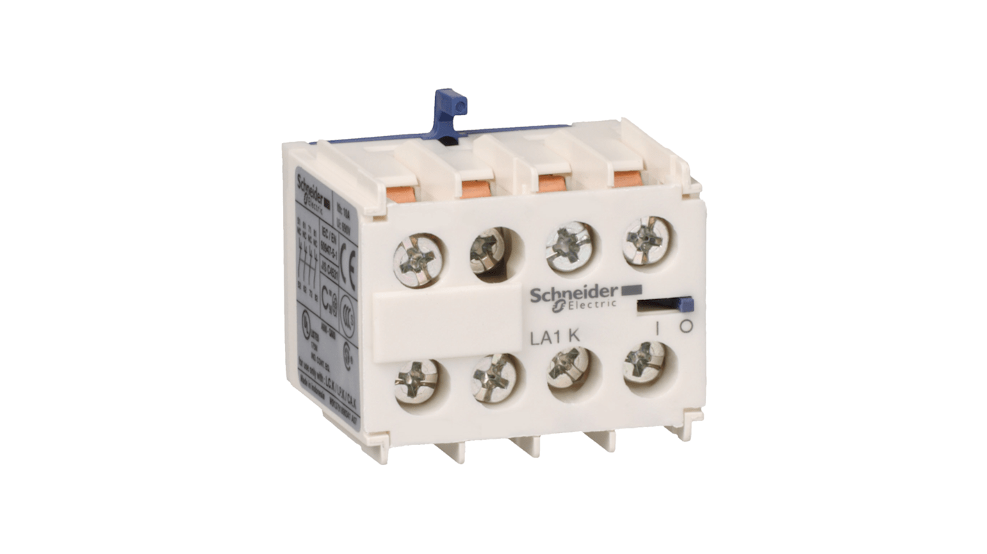 Schneider Electric Auxiliary Contact, 4 Contact, 4NC, Front Mount LA1K