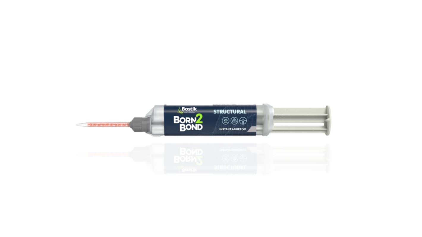 Adhésif instantané Bostik Born2Bond Structural, Gel, Cyanoacrylate, Transparent, 10 g