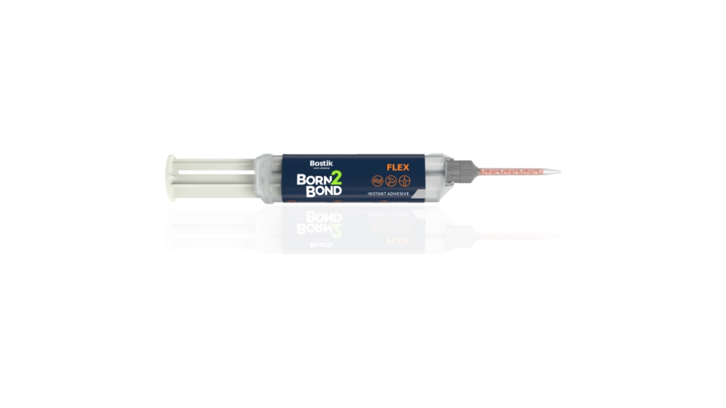 Adhésif instantané Bostik Born2Bond Flex, Gel, Cyanoacrylate, Transparent, 10 g
