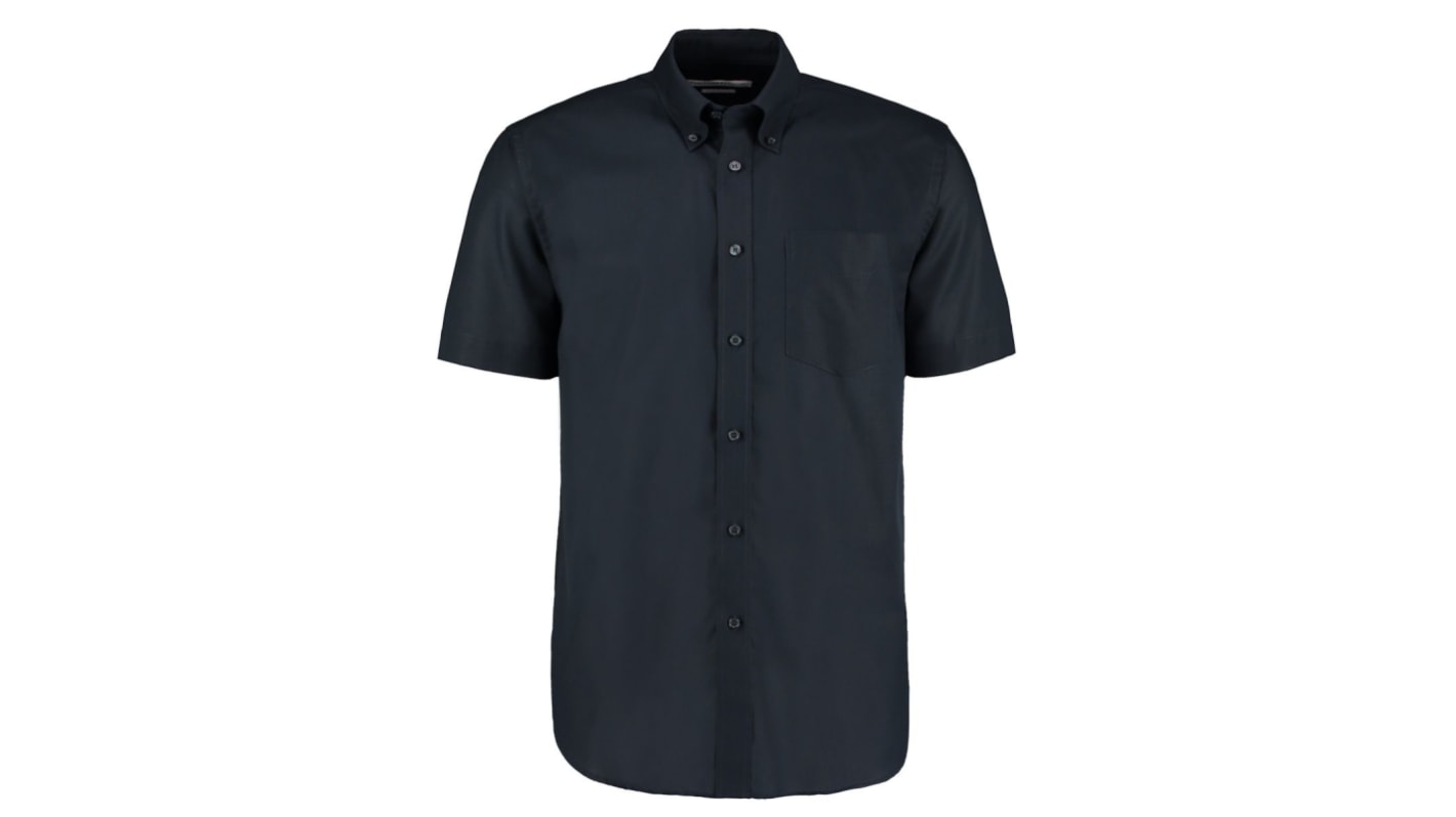 Camisa de manga corta para hombre Kustom Kit KK350 de 30 % poliéster, 70% de algodón de color Azul marino, talla 102cm