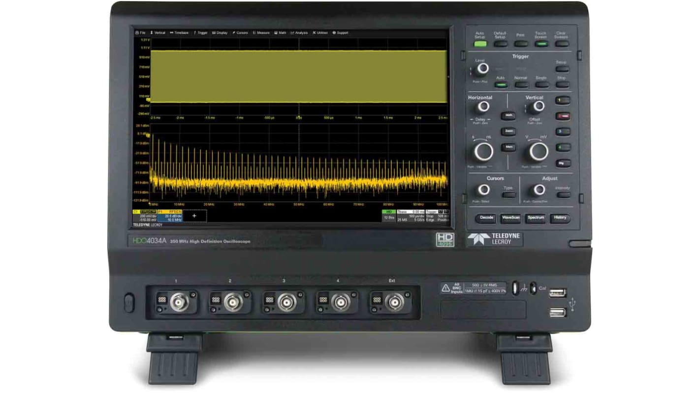 Teledyne LeCroy HDO4034A HDO4000A Series, 350MHz Bench Oscilloscope, 4 Analogue Channels - UKAS Calibrated
