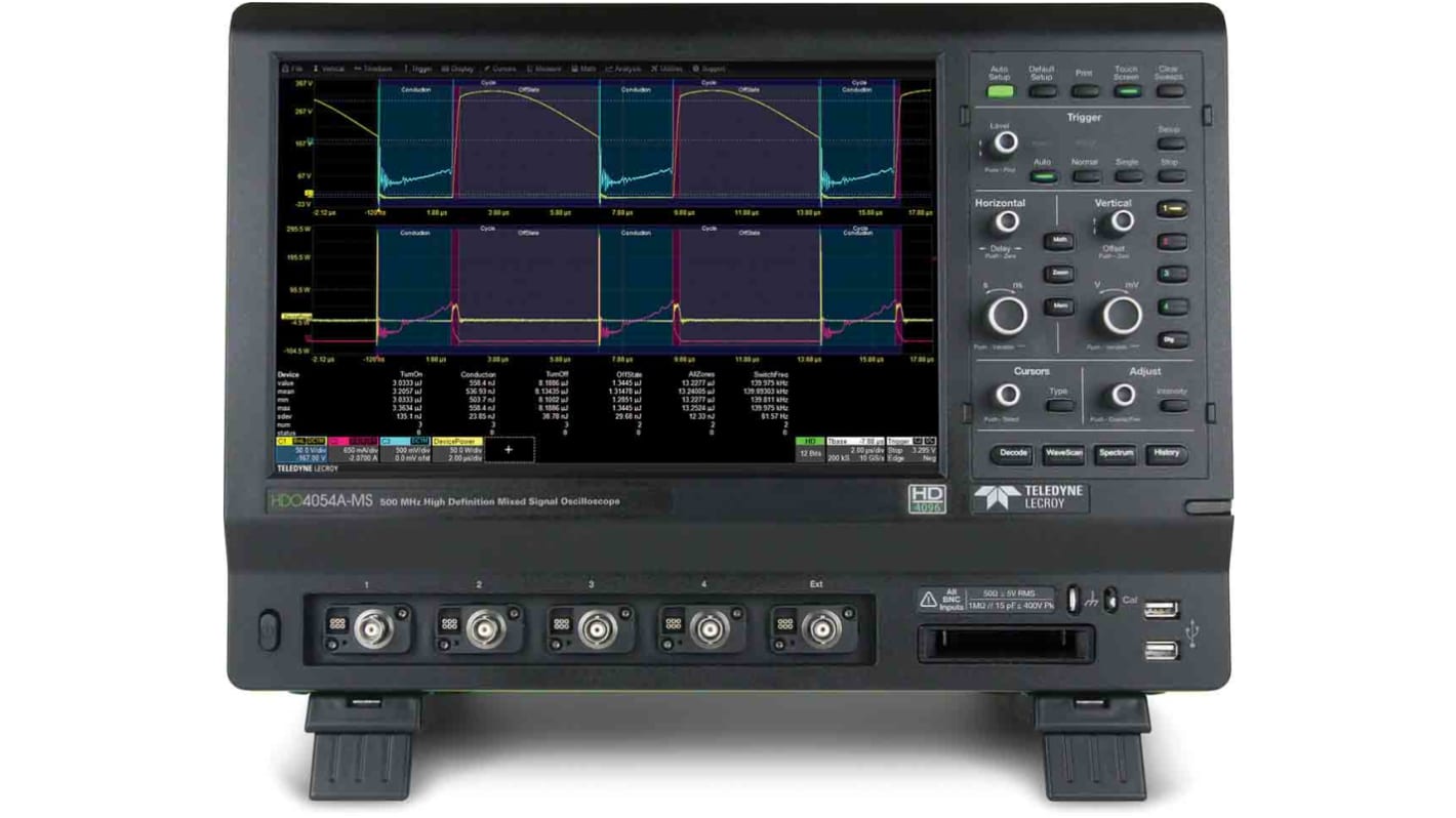 Teledyne LeCroy HDO4054A-MS HDO4000A Series, 500MHz Bench Oscilloscope, 4 Analogue Channels, 16 Digital Channels - UKAS
