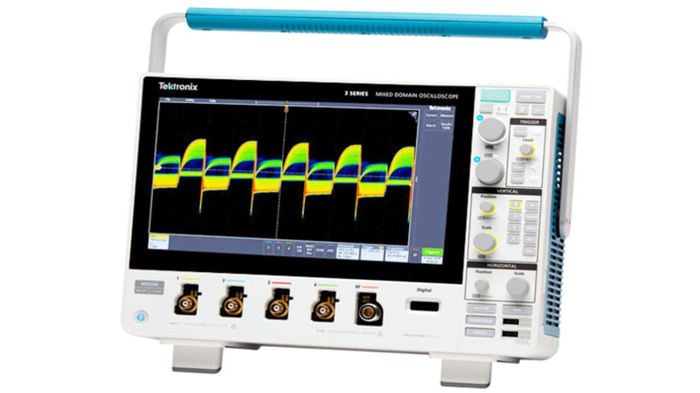 Tektronix MDO32 3 Series MDO Series, 350MHz Bench Oscilloscope, 2 Analogue Channels, 16 Digital Channels - RS Calibrated