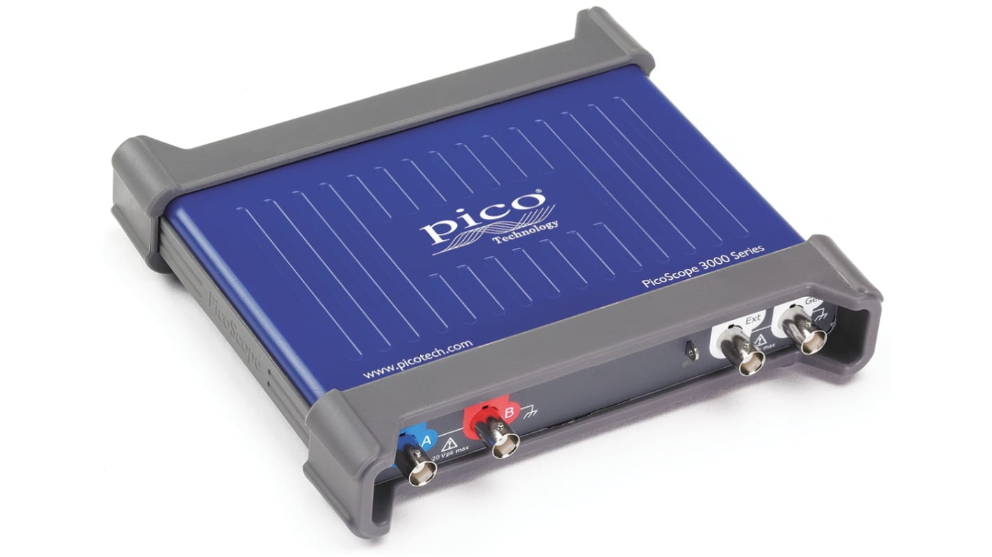Osciloscopio basado en PC Pico Technology 3205D, calibrado UKAS, canales:2 A, 100MHZ, interfaz CAN, IIC, LIN, RS232,