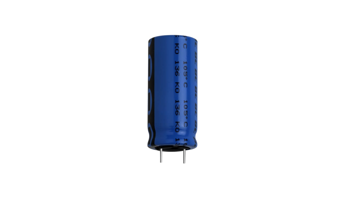 Vishay 470μF,50V dc コンデンサ, スルーホールから 105°C