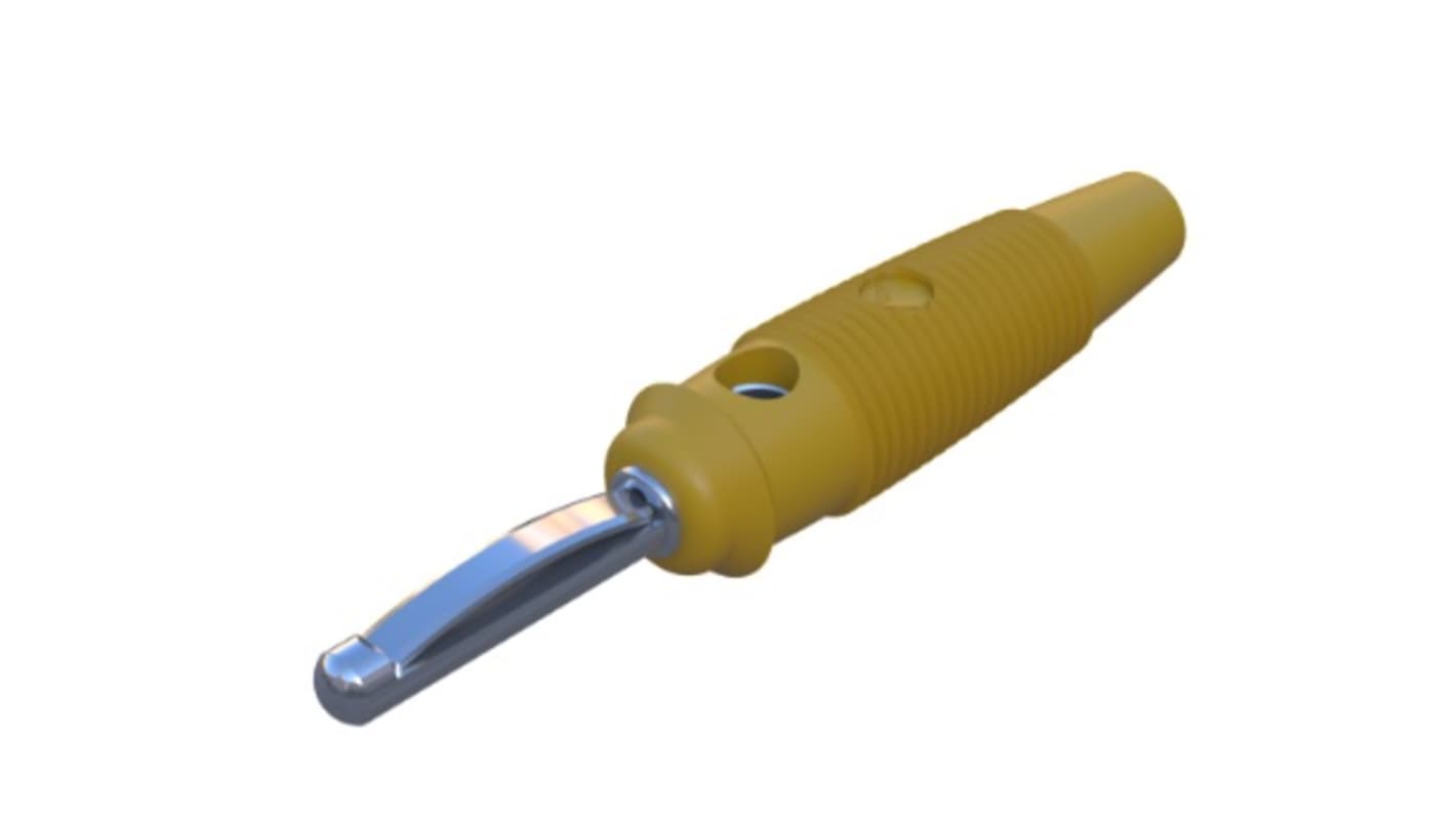 Fiche banane 4 mm Hirschmann Test & Measurement Jaune Mâle 30A 60V c.c.