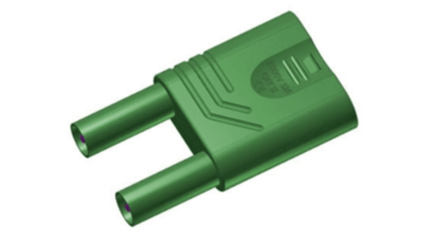 Hirschmann Test & Measurement Green Male Banana Connector, 4 mm Connector, Unsprung Socket 4 mm Termination, 32A, 1kV,