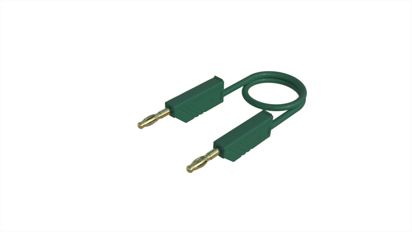 Hirschmann Test & Measurement Test Probes, 32A, 60V dc, Green, 25cm Lead Length