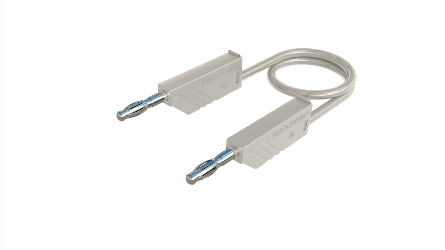 Hirschmann Test & Measurement Test Probes, 32A, 60V dc, White, 50cm Lead Length