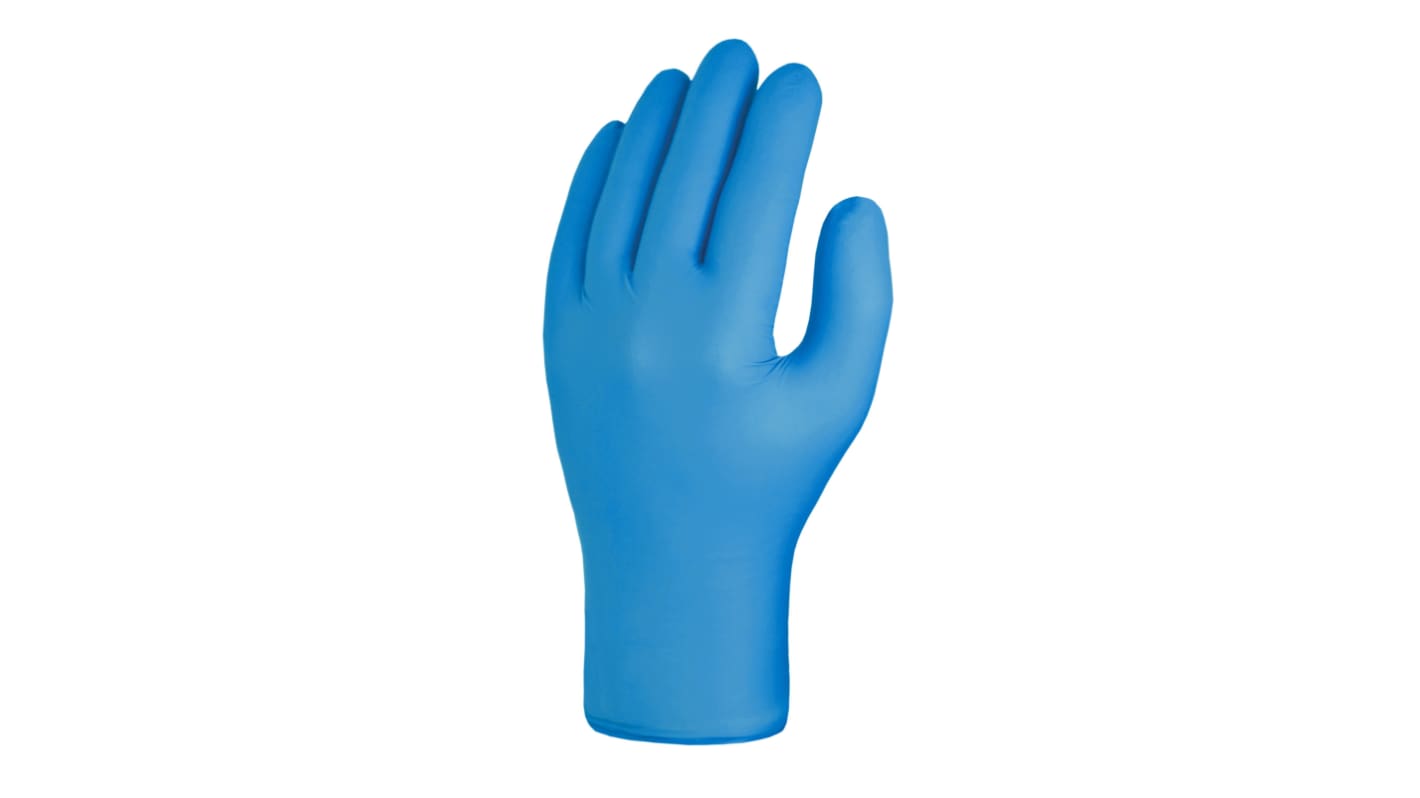 Skytec Blue Powder-Free Nitrile Disposable Gloves, Size M, 100 per Pack