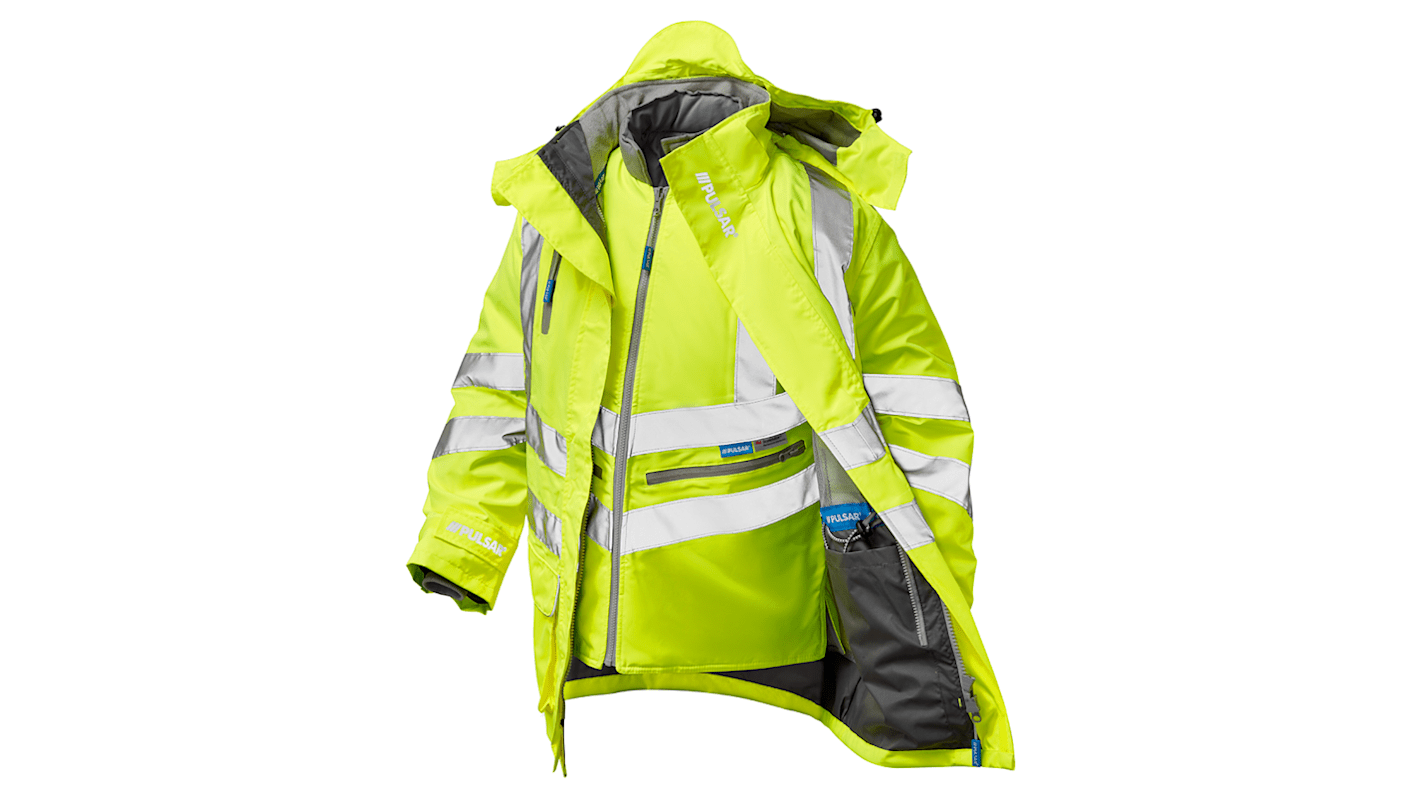 Praybourne Yellow Breathable, Waterproof Hi Vis Bodywarmer, L