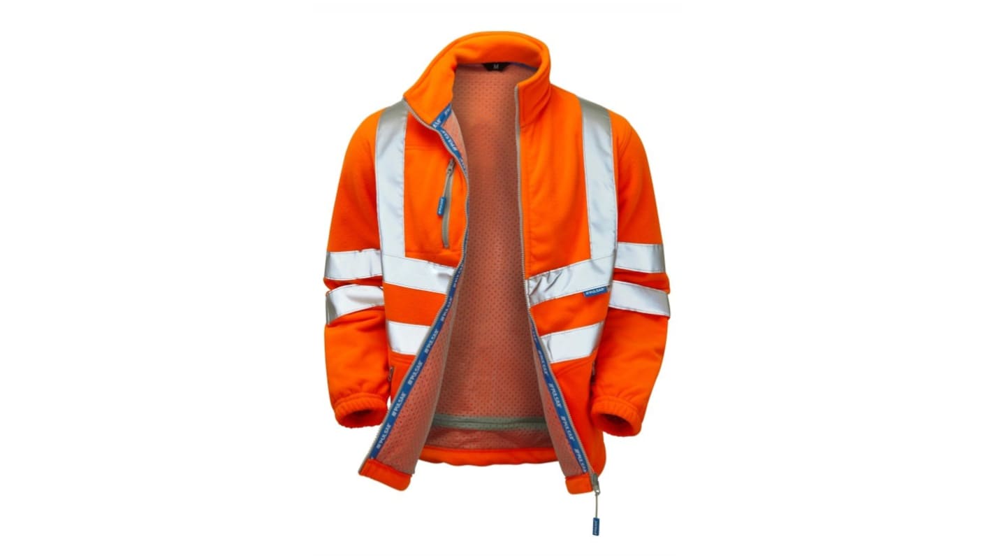 Praybourne Unisex Warn-Fleece-Jacke Orange, Größe 3XL